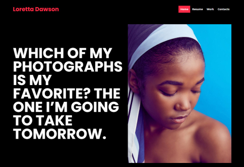 Landing page/Loretta Dawson